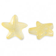 Abalorio de cristal 14mm Estrella de mar - Amarillo